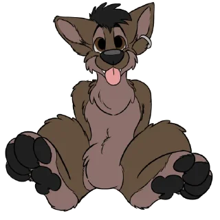 Телеграм стикер 😋 Aengus_celtic_wolf