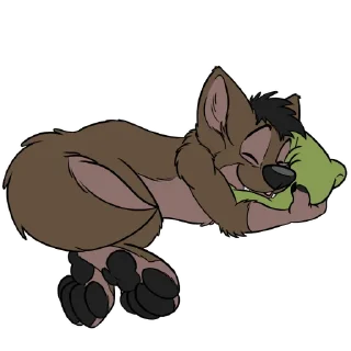 Телеграм стикер 😴 Aengus_celtic_wolf