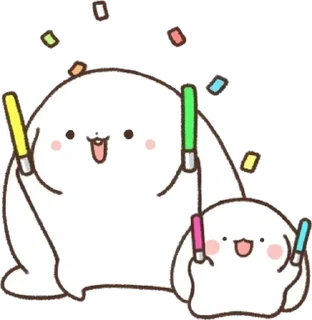 Telegram sticker 💬 망상토끼! 망붕이와 아붕이 By @KakaoEmoticon