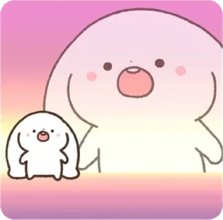 Telegram sticker 💬 망상토끼! 망붕이와 아붕이 By @KakaoEmoticon