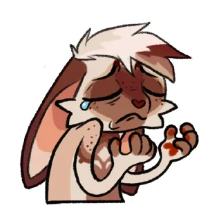 Telegram sticker 😭 LouBunno