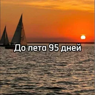 Telegram sticker ☀️ До лета осталось... @MoiStikiBot