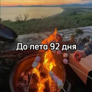 Telegram sticker ☀️ До лета осталось... @MoiStikiBot