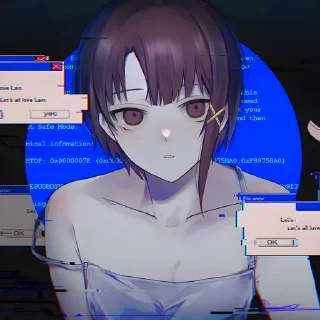 Video sticker 🤎 ⌜ Lain 🤎🌐 ⌟  ᨒ @KurumiFan ⛩️