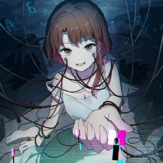 Video sticker 🤎 ⌜ Lain 🤎🌐 ⌟  ᨒ @KurumiFan ⛩️