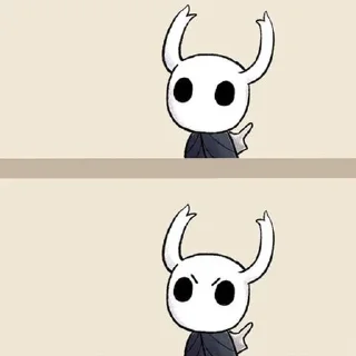 Телеграм стикер 😐 Deep down into Hallownest @chasbandeha