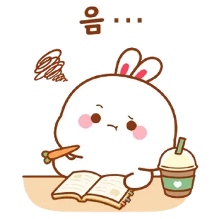 Telegram sticker 💬 Plush Bunny Couple By @KakaoEmoticon