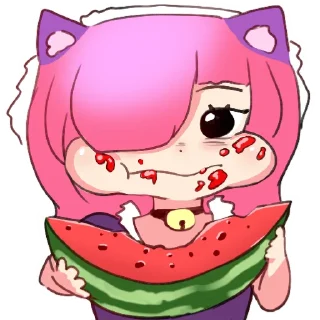 Telegram sticker 🍉 мяулетт от @yooshi69