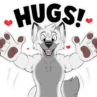 Telegram sticker 👐 Ghost Wolf