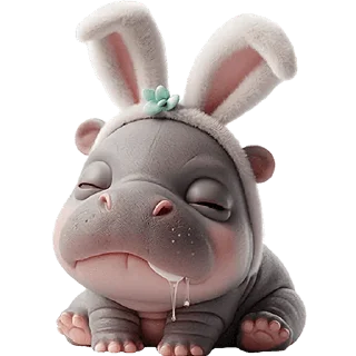 Telegram sticker 🤤 Бегемотик кролик @Nyasticks