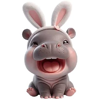 Telegram sticker 🤣 Бегемотик кролик @Nyasticks