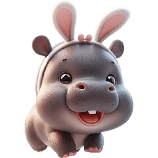 Telegram sticker 🐰 Бегемотик кролик @Nyasticks