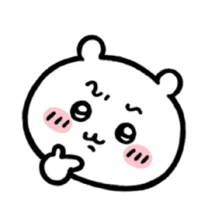 Telegram sticker 🤔 chiikawa emoticon 💕 @stickieri