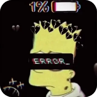Telegram sticker 👍 Sad Bart by nths