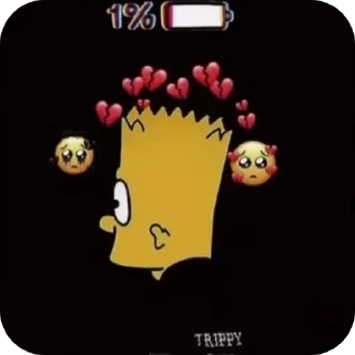 Telegram sticker 👍 Sad Bart by nths