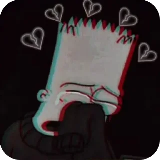 Telegram sticker 👍 Sad Bart by nths