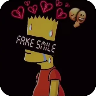 Telegram sticker 👍 Sad Bart by nths