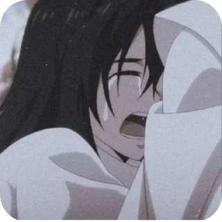 Telegram sticker 😭 @stickers_gifs_store aesthetic anime⚡