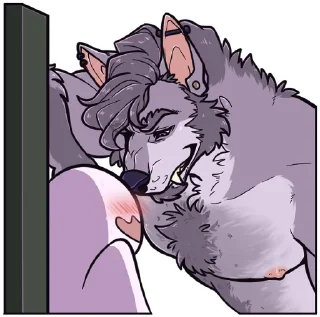 Telegram stiker 😘 Violet Loup