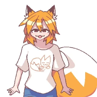 Telegram sticker 🤪 Лисчк Снеко и ушастики-хвостатики 2