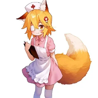 Telegram sticker ❤ Лисчк Снеко и ушастики-хвостатики 2