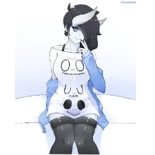 Video sticker 🎩 Спуки милашка🩵