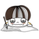 Telegram sticker 💤 Exam student
