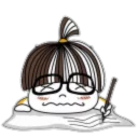 Telegram sticker 😵 Exam student