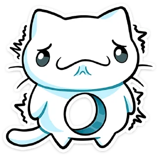 Telegram sticker ☹️ Кисятки  @TgSticker