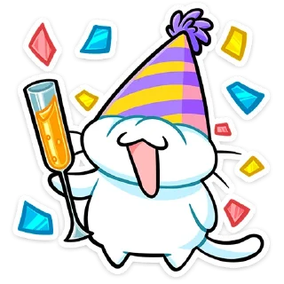 Telegram sticker 🥳 Кисятки  @TgSticker