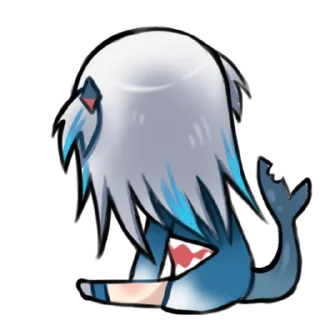 Telegram sticker 🧍‍♀️ Gawr Gura