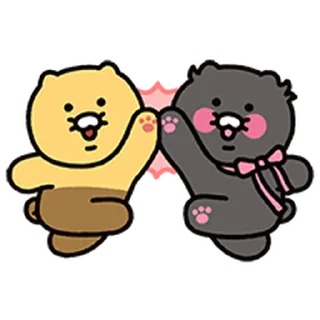 Telegram stiker ⭐ 춘식이와 누구냥 @manbull_sticker_bot