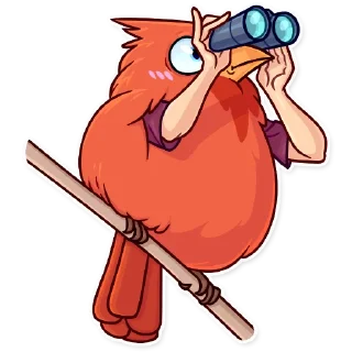 Telegram sticker 😳 Birds With Arms)