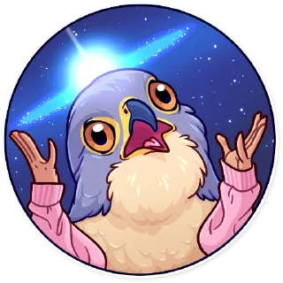 Telegram sticker 🤯 Birds With Arms)
