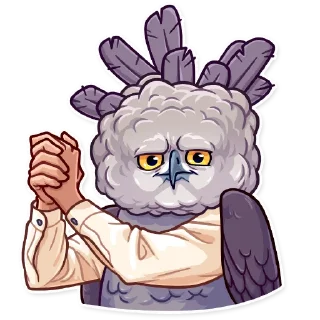 Telegram sticker ✊ Birds With Arms)