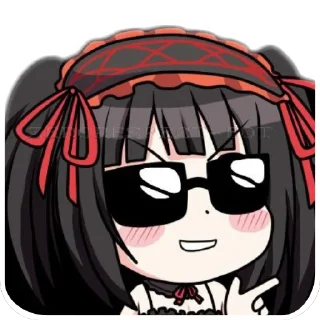 Telegram sticker 😎 Tokisaki Kurumi<3