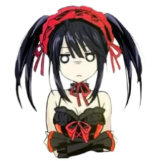 Telegram sticker 😒 Tokisaki Kurumi<3