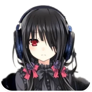 Telegram sticker 🎧 Tokisaki Kurumi<3