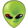 Sticker 👽 green ➜ @emoji1