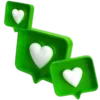 Sticker 💚 green ➜ @emoji1