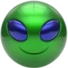 Video sticker 👽 green ➜ @emoji1