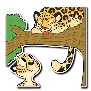 Video sticker 😛 Leopard