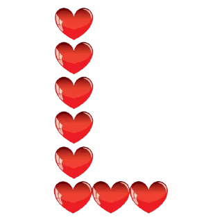 Telegram sticker 😕 Hearts Alphabet @stickersb2b