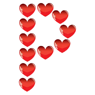 Telegram sticker 😰 Hearts Alphabet @stickersb2b