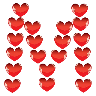 Telegram sticker 😮 Hearts Alphabet @stickersb2b