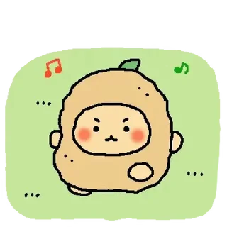 Telegram sticker ⭐ 감자 망그러진 곰 @moe_sticker_bot