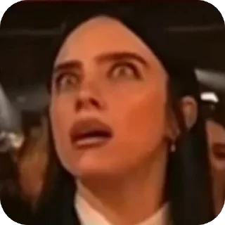 Telegram sticker 🫥 Billie Eilish @billieeilishoff @TgEmodziBot