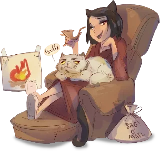 Telegram sticker 🧐 /leftypol/ catgirls | @StickersOfAstora