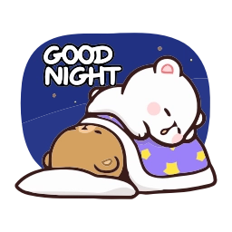 Telegram sticker 😴 Milk & Mocha- @MochaStickers