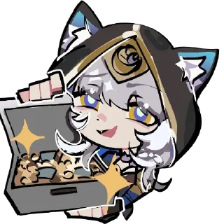 Telegram sticker 📖 March7 HSRcute :: @fStikBot